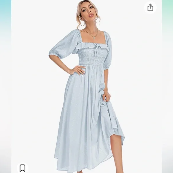 princess polly baby blue dress Magee Floral Cabana Flowy Maxi Dress WHT-BLUE-MULTI / S by Sugarlips main image 0